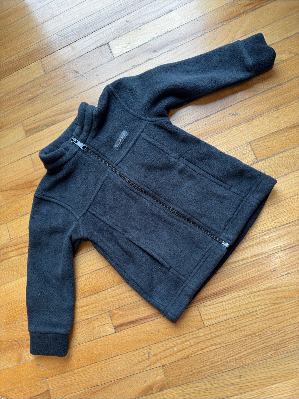 Columbia Children's Black Fleece Zip-Up Jacket